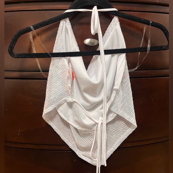 3/$25 ✨ Backless halter sequins top -perfect for a bachelorette 👰🏼‍♀️ - Picture 5 of 5